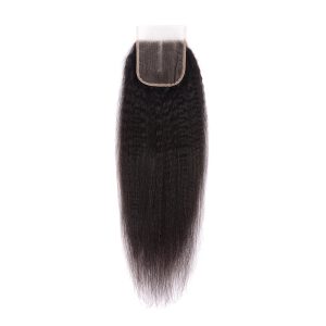 center wig remy hair 4x4 yaki straight closure