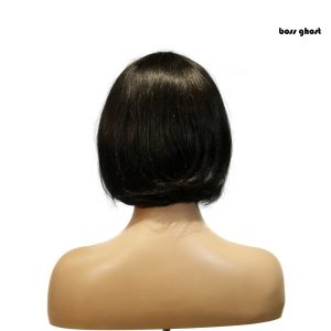 center wig machine made black wig remy hair tc027