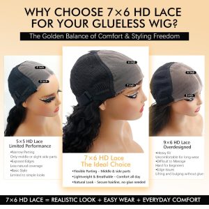 center wig natural black remy hair 6x7 lace closure body wave human hair wig