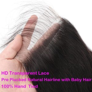 center wig remy hair 5x5 body wave hd closure