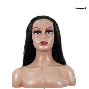 center wig natural black asian raw hair 5x5 hd lace closure straight bob human hair wig