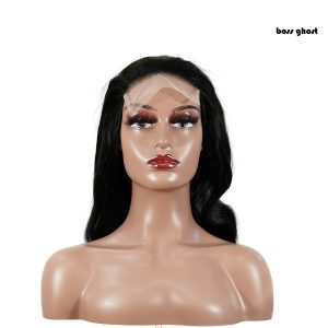 center wig natural black remy hair 5x5 lace closure body wave human hair wig