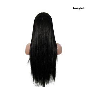center wig 13x6 double drams straight lace front wig black remy hair