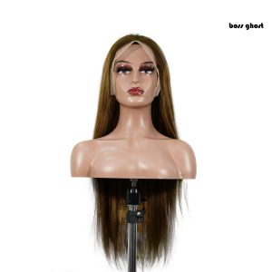 center wig 13x4 straight lace front wig m4&27 highlight remy hair 26 inch