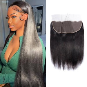 center wig remy hair 13x4 straight frontal & bundles