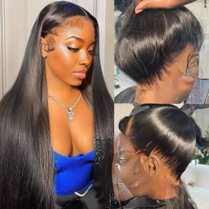 center wig 360 straight lace front wig remy hair